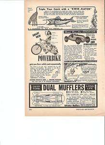 1948 PowerBike Bicycle Motor 1.5 HP Original Vintage AD  