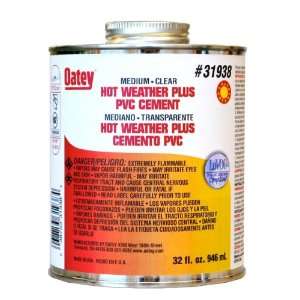  Oatey 31937 Hot Weather Plus Medium Clear Cement, 16 Ounce 