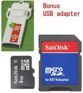 8GB MICRO SD MicroSD CARD w/ Reader FOR Blackberry 8330  