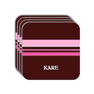   KARE Set of 4 Mini Mousepad Coasters (pink design) 
