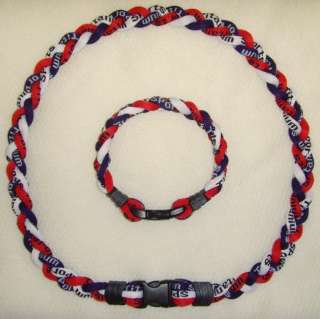 Titanium Tornado Baseball Necklace & Bracelet set  