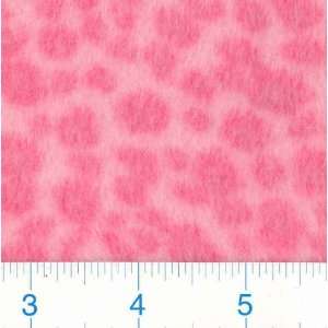   Stretch Fleece Pink Leopard Fabric By The Yard Arts, Crafts & Sewing