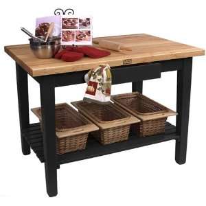   Collection Black Finish Classic Country Work Table