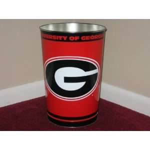   BULLDOGS 15 Tall Tapered WASTEBASKET / GARBAGE CAN with Team Logo