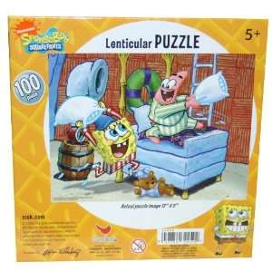   100 Piece Lenticular 3D Jigsaw Puzzle   Pillow Fight Toys & Games