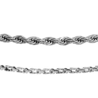 Trendy Men Stainless Steel 21 Rope Chain or 22 Bike Chain Necklace 