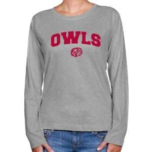  NCAA Temple Owls Ladies Ash Logo Arch Long Sleeve Classic 