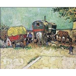  Oil Painting Gypsy Caravan Vincent van Gogh Hand Painted 