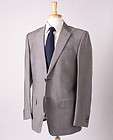 NWT $1295 VALENTINO ROMA Light Gray Fine Patterned Side Vent Wool Suit 