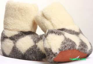   SLIPPERS WINTER SHOES 100%NATURAL SHEEPS WOOL WARM FOOT MENS US  