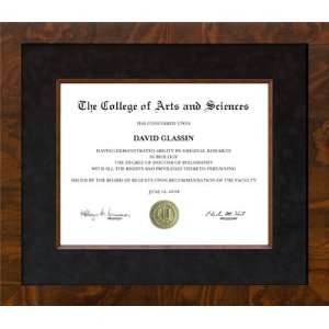  Genuine Walnut Burl Diploma Frame