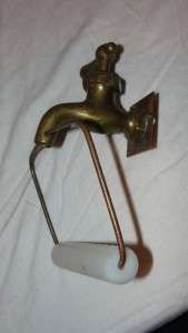 Vintage Brass Bathroom Sink Faucet Handle Toilet Paper Roll Holder 