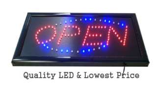 Led Neon Open Light Lighted Sign On Animation Remote Control Switch US 