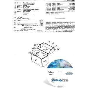  NEW Patent CD for CARTONS 