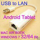   USB to LAN Ethernet Adapter for google android pad tablet win 7 64