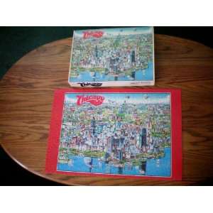  Vintage Chicago Fully Interlocking Puzzle    approx 21.25 