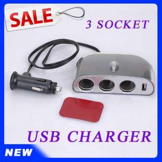   Way MULTI SOCKET SPLITTER CAR CHARGER PLUG USB for iPod iPhone GPS PDA