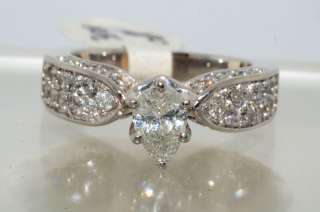 6000 1.29CT PEAR CUT DIAMOND ENGAGEMENT RING SIZE 5.75  