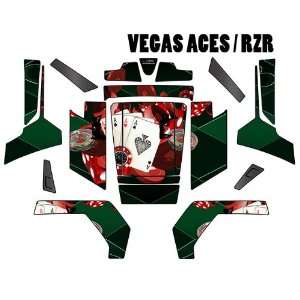   RZR GRAPHICS DECAL VEGAS ACES GREEN BACKGROUND RED CHIPS Automotive
