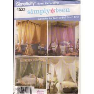 Simplicity Home Decorating Pattern 4532   Use to Make Canopies for 