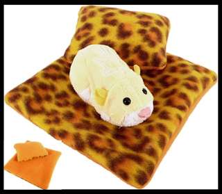 Blanket & Pillow for Zhu Zhu Pets Hamster Cheetah Print  