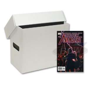    10 Short Plastic Comic Book Storage Boxes   White