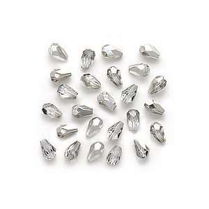   Glass Beads 7X5mm Teardrop Crystal Silver (25) Arts, Crafts & Sewing