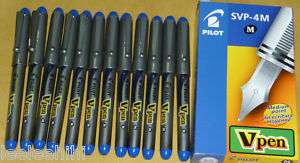 12pcs x Pilot V pen disposable fountain pen SVP 4M Blue  
