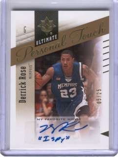 2010 11 Ultimate Collection Personal Touch Autograph Derrick Rose 05 