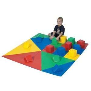   Shapes and Color Play Mat with Matching Block Set Toys & Games