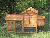Poultry Chicken House Coop Rabbit Hutch House 054XS  