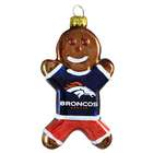 Topperscot Denver Broncos Blown Glass Gingerbread Man Christmas Tree 