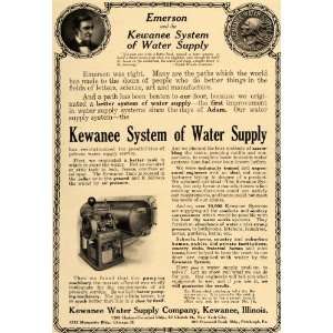  1910 Ad Kewanee System Water Supply Emerson Tanks Pump 