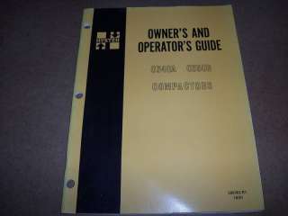 Hyster C340A C350B Compactor Owners Operators Manual  