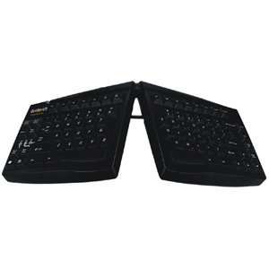  Goldtouch Ergonomic Keyboard USB w/PS2 Adapter BLK by 