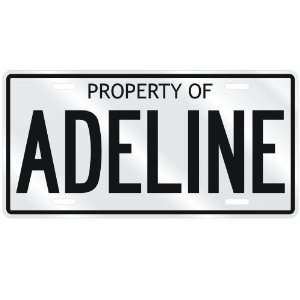 NEW  PROPERTY OF ADELINE  LICENSE PLATE SIGN NAME 