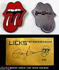 rolling stones 1970 original licks enamel pin signed by the