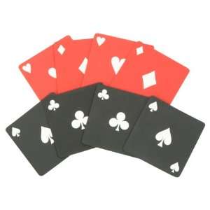  Aces & Clubs Drink Coasters Set