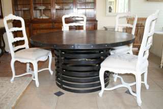 Industrial Style Round Dinner Table  