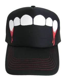 Vampire Fangs True Blood Goth Trucker Hat Baseball Cap  