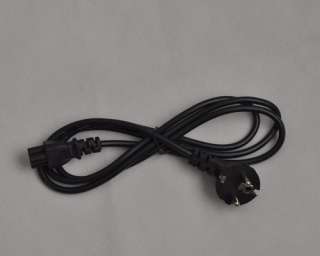   Prong Laptop Adapter Power Cord Cable Lead 2 Pin BLACK European  