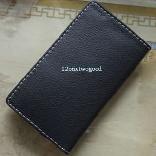 New Luxury PU Leather Skin Wallet Card Pouch Case Cover For iphone 4 