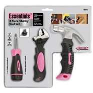 Essential Home 3PC PINK STUBBY TOOL SET 