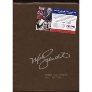  1984 Mike Schmidt Autographed Golf Outing Folio PSA/DNA 