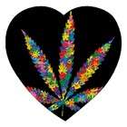 Carsons Collectibles Jigsaw Puzzle Heart of Marijuana Leaf with 