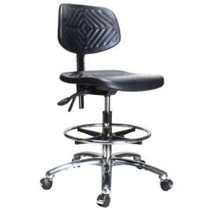  Perch Ergonomic Industrial Chair in Chrome w/Footring 22 