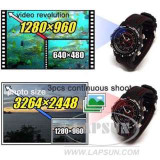   waterproof watch camera dvr can dive in water for 3meters this is the