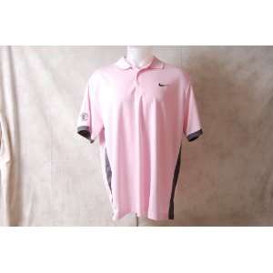   Nike UV Protect Short Sleeve Logo Polo Shirt ColorPink/Grey Size XL