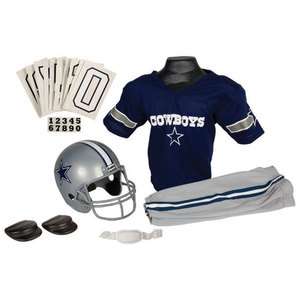   Cowboys Kids/Youth/Boys Deluxe Football Helmet/Jersey/Pants Uniform