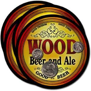 Wood , WI Beer & Ale Coasters   4pk